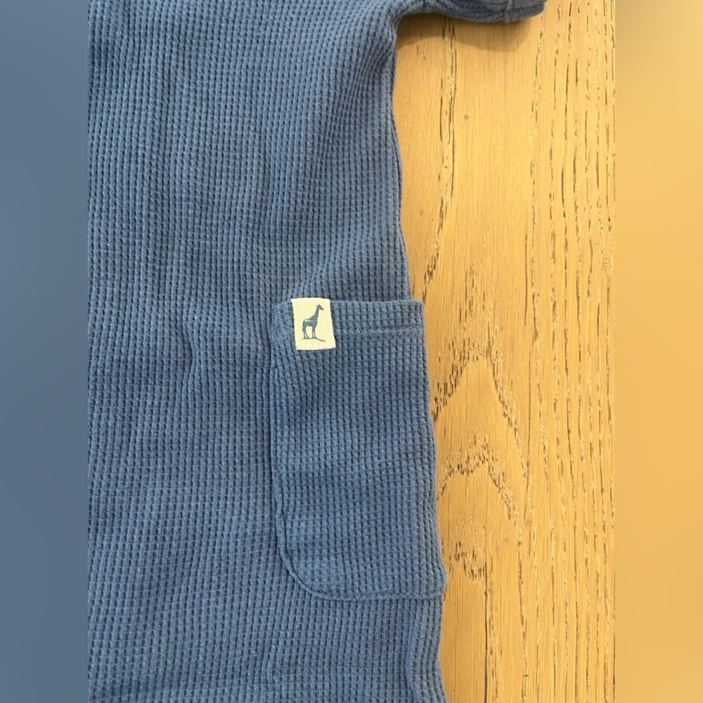 Carters Baby Boy Coveralls Shorts Romper Blue Navy Button 12 months - Picture 4 of 5